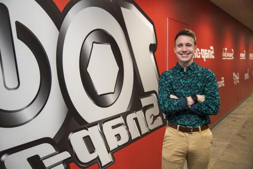 Carthage student Evan Blievernicht interned at Snap-on Tools, one of the many global companies he...